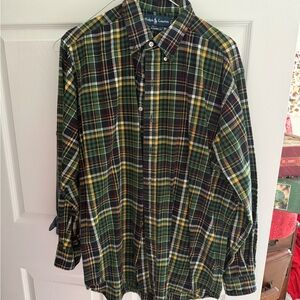 Ralph Lauren Green Plaid Button-Down Shirt